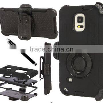 Hybrid Slim Armor Back Cover Case For Samsung Galaxy Note5 Hard Slim Armor Cover With Kickstand Ring Holder Holster Case