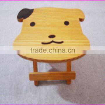 wooden children 's lovely mini chair or stool toy with dog shape