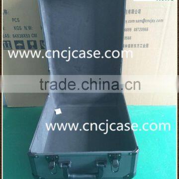 Suitcase-style Fashion Black Custom Design With Locks Aluminum Trolley Case