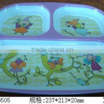 Melamine cute design melamine sectional dinner plates