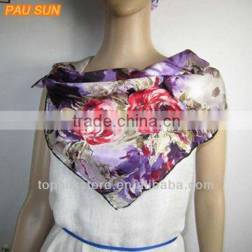 Jet Printed Silk Scarf For Women photo-3