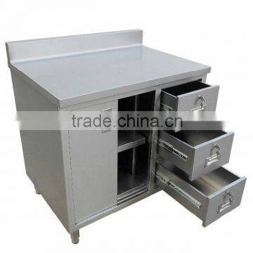 NSF Approval Stainless Steel Kitchen Cabinet With Three Drawers/ Commercial Cabinet photo-3