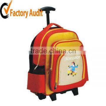 2014 kids school bag with wheels for girls