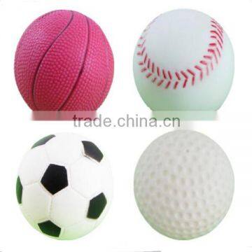 Squeakery sports vinyl ball dog toy