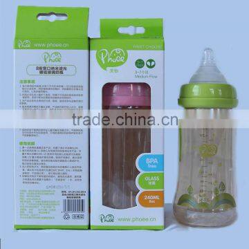 8oz BPA Free Borosilicate Glass Feeding Bottle