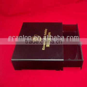 Black rectangular tissue box