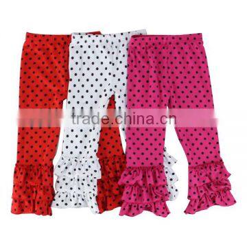 Girl wholesale polka dot pants high quality pants new fall design girls polka dot pants