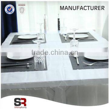 Colorful printing sequare organza table runner for Dinning decoration