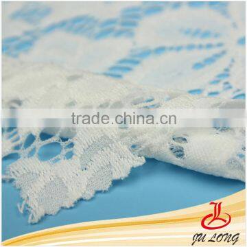 2015 Hottest Pure White African Swiss Voile Stretch Lace, French Jacquard Elastic Lace, Wedding Dress Nylon Lace Fabric