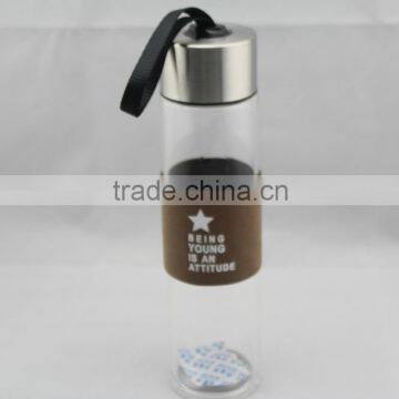 2015 New 350ml Glass Bottles/ Glass Bottles with Rubber Coating