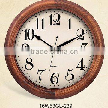 16 inch oak wooden wall clock quartz clock