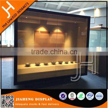 Elegant wholesale glass museum wall display case