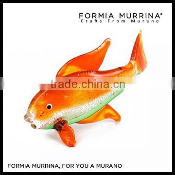 Liquid Orange Glass Fish Scupltures Murano Glass Sea Creations