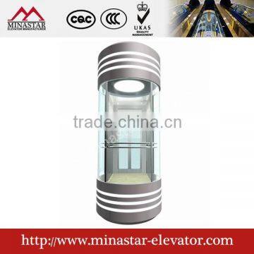 Fast Full View Sightseeing Marketplace Commercial Glass outdoor elevator