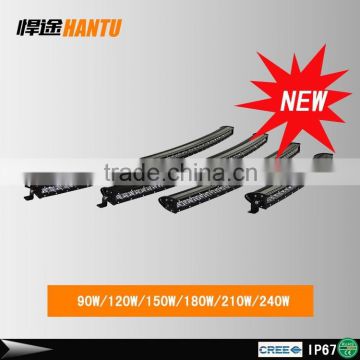 Newest style 150W led light bar single row led light bars for trucks curved led bar light 5W*30pcs