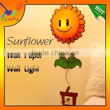 New Handmade Nice Sunflower Style Wall Paper Energy Saving night light in baby room