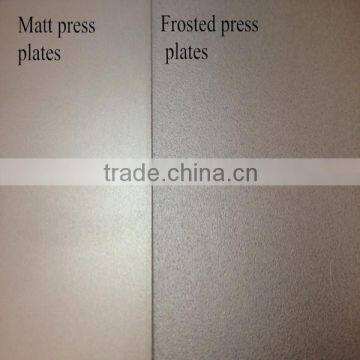 Matt laminated metal plate for card laminator