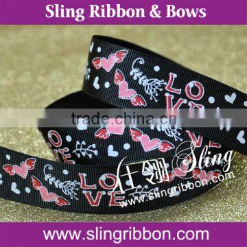 Printed Love Heart Ribbon For valentine's