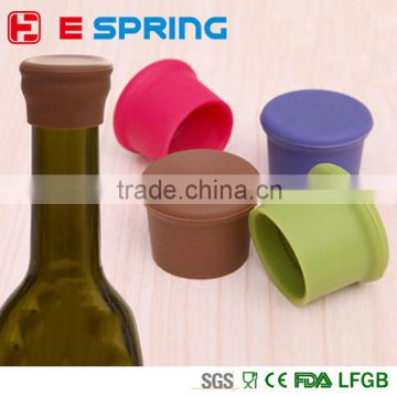 Wholesale soft bottle cork with customer logo silicone bottle stopper