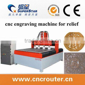 multi-head relief cnc router engraving machine /wooden door cnc router engraving machine