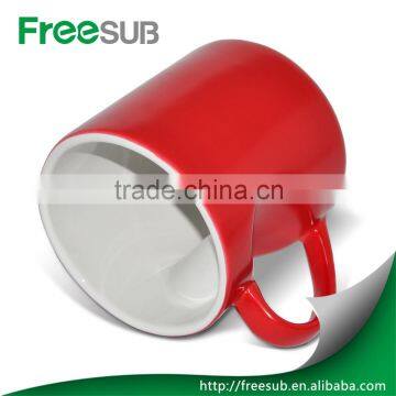 Multicolor Heart Shaped Ear Ceramic Magic Coffee Mug For Sublimation photo-4