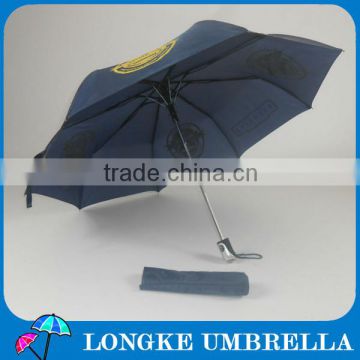 22"*8K auto open&closed 3 folding umbrella navy blue