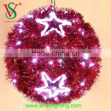 hot sale red color garland Christmas decoration motif light