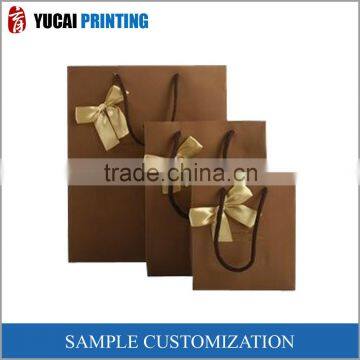 chocolate brown kraft paper bag for gift packing or shopping