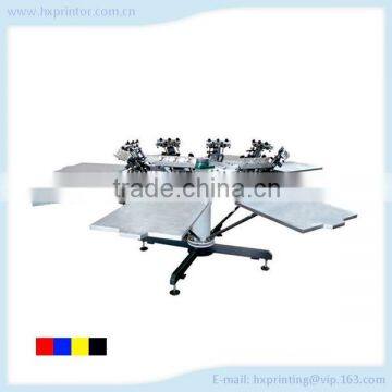 8 station 8 color manual screen printer