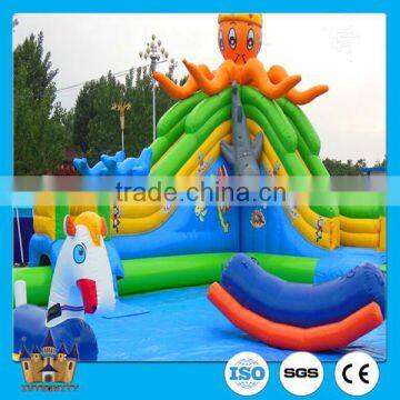 Large Theme Park Inflatable Water Slide Amusement Park Equipment