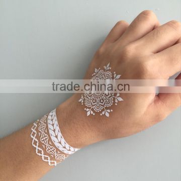 Temporary Inspired Henna White Color Jewelry Tattoo