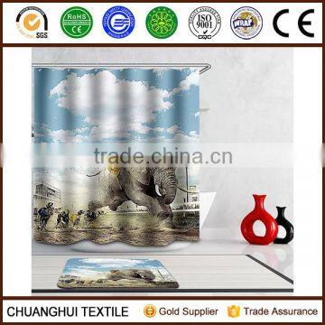 polyester 3D printing shower curtain