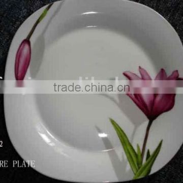 Square ceramic dinner plate