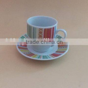 Turkish Coffee and Tea Set Ceramic Tea Cups and Saucers Sets Porcelain Cup and Saucer photo-2