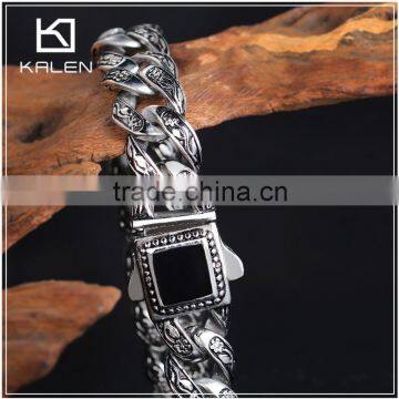 Stainless Steel Silver Plated Charm Power Magnetic Bracelet photo-2