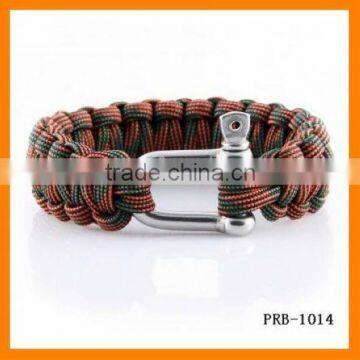 Handmade Survival Bracelet Camping cord bracelet Stainless steel Buckle PRB-1014