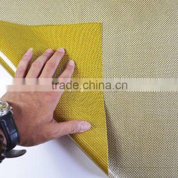 3K plain woven colored golden glassfiber sheet for decoration