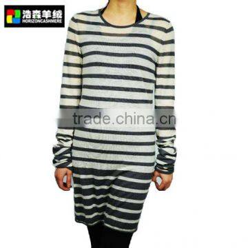 Striped Cashmere Sweater, Basic Style Pullover