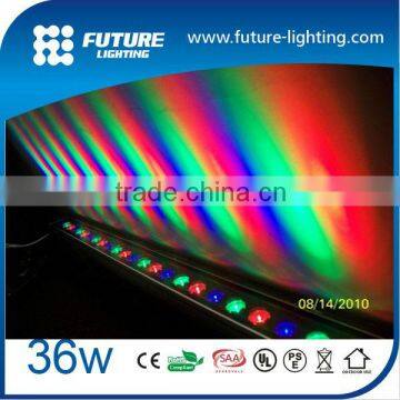 2016 DMX cotrol 36W ip65 waterproof rgb color changing led wall washer light led wall wash light