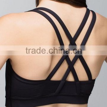 Women Sport Bra Beautiful Back Cross Professional Sport Bra Running Sport Bra Moisture Absorption the bra breathable