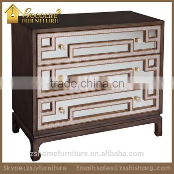 Shabby Chic Wood Cabinet Console with 3 Drawer