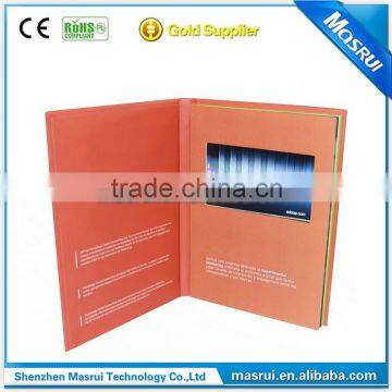 Hard Cover 1300g Paper Card and Multi-pages Video Book With Multi-light Sensor Lcd Video Book