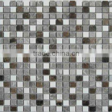 glass mosaic mix stone grey crystal mosaic