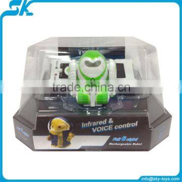 Mini electronic toy robot ! 2 Channel infrared voice control rc toy robot