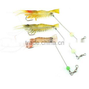 New product 3.4" 8.65cm 5.41g 6 pcs soft shrimp lures tackle carp fishing bait.