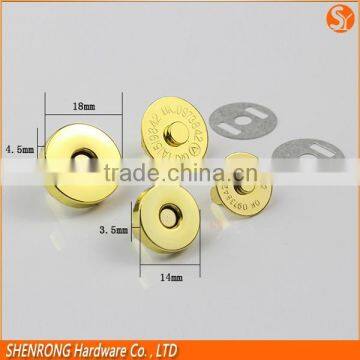 Bag Magnetic Button Strong Magnetic Snap Button Brass Material Magnet Button photo-3