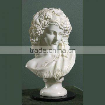 Hand carved marble bust