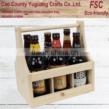 6 bottle beer carrier,wooden beer trug,wooden trug for wine