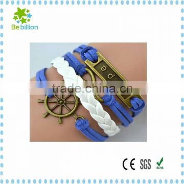 2015 Fashion infinity bracelet hope bracelet ,wax rope handmade fashion bracelet woman