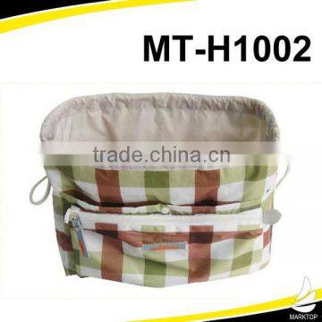 2012 simple canvas check pattern fashion cosmetic bags